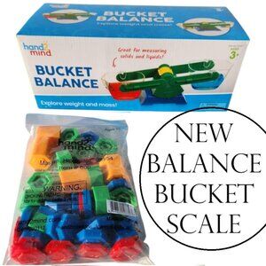NEW Bucket Balance Weight and Mass Science Math Manipulatives with Weights Kids